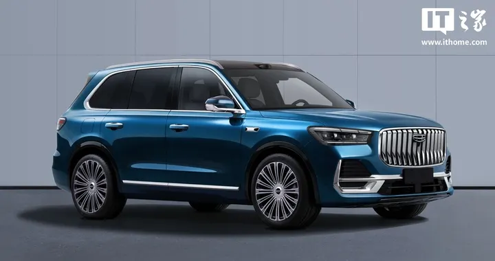 吉利星越 L PLUS 官宣“即将登场”,定位中大型旗舰智混 SUV 吉利星越L PLUS油混版本左侧实拍